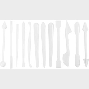 Modellrpinde - Str. 12,7-14,3 Cm - Hvid - 12 Stk.