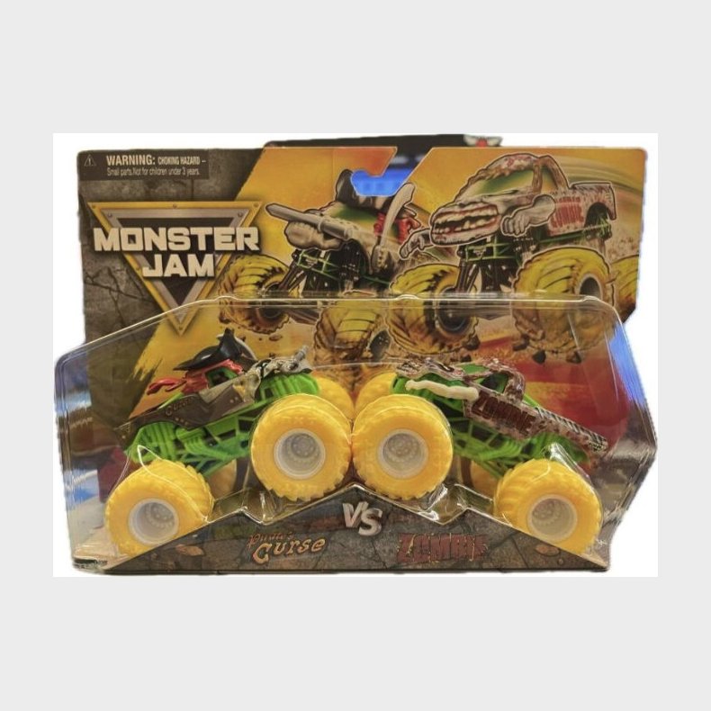 Monster Jam - Monster Truck Biler - 1:64 - Pirate's Curse Vs Zombie