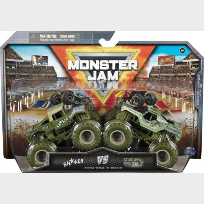 Monster Jam - 1:64 Die Cast 2 Pack - Shaker Vs Soldier Fortune