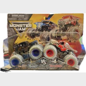 Monster Jam - Monster Truck Biler - 1:64 - Son-uva Digger Vs Thunderroarus