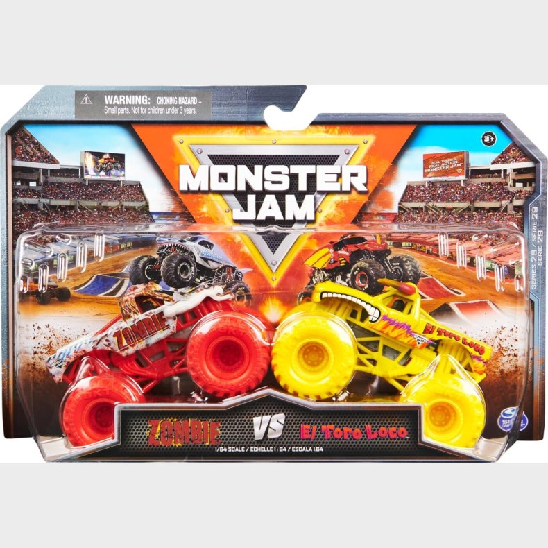 Monster Jam - 1:64 Die Cast 2 Pack - Zombie Vs El Toro Loco