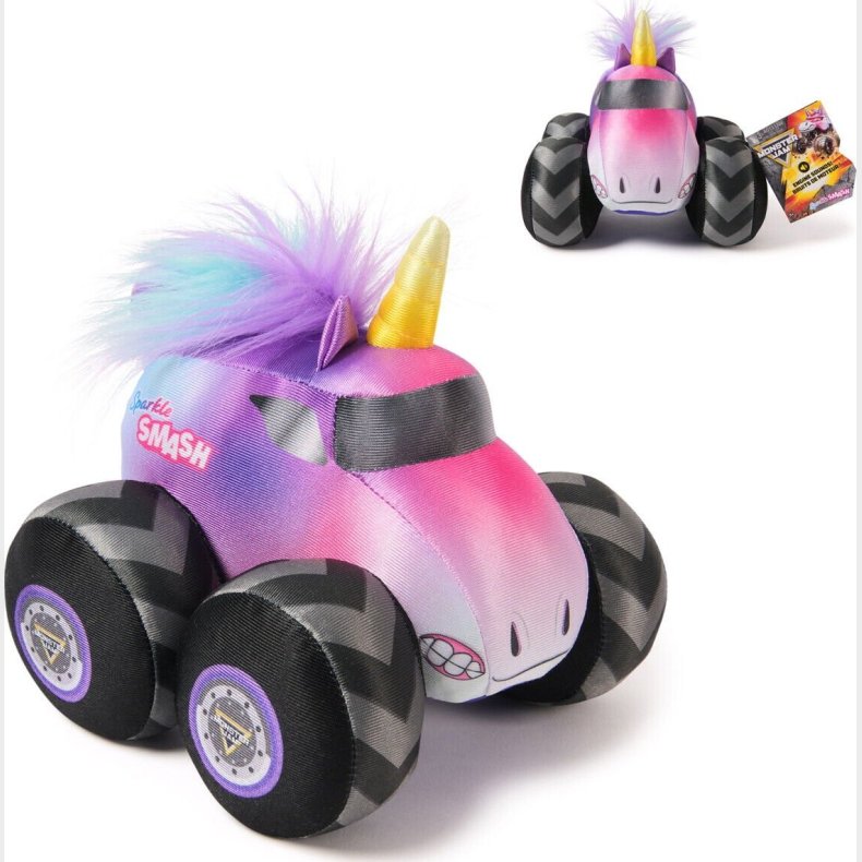 Monster Jam Plush Truck 17 Cm W. Sound. - Sparkle Smash