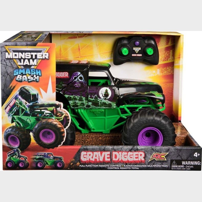 Monster Jam - Rc 1:15 Smash & Bash Grave Digger