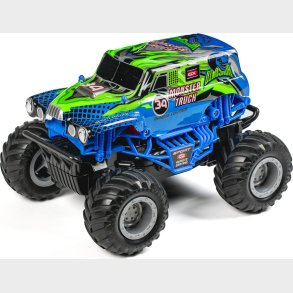Monster Truck R/c 1:20 2,4ghz, Blue/green - Tec-toy