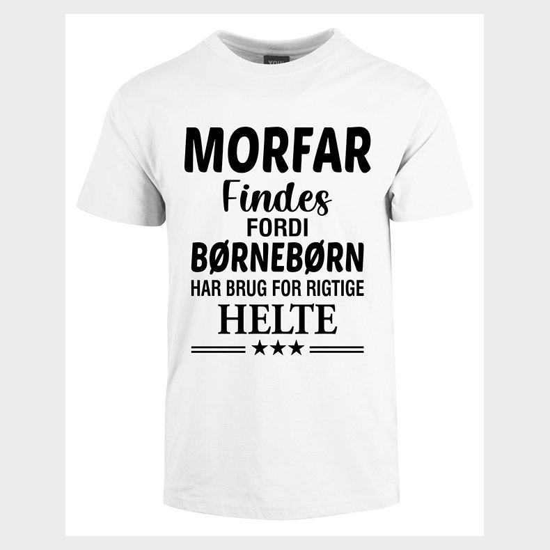 Morfar findes fars dag t-shirt - Hvid