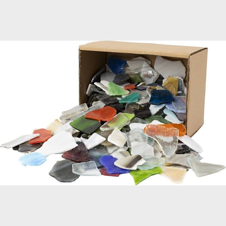 Mosaik - Str. 15-60 Mm - Tykkelse 5 Mm - Indhold Kan Variere - Assorterede Farver - 2 Kg