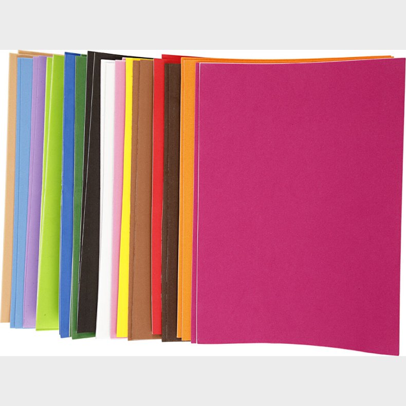 Mosgummi - A4 - 210x297 Mm - Tykkelse 2 Mm - 30 Assorterede Ark