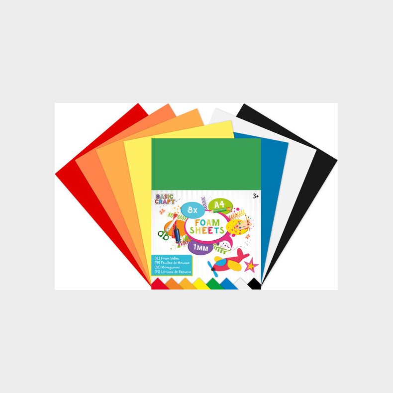 Mosgummi A4 - 8 Ark, 1 Mm