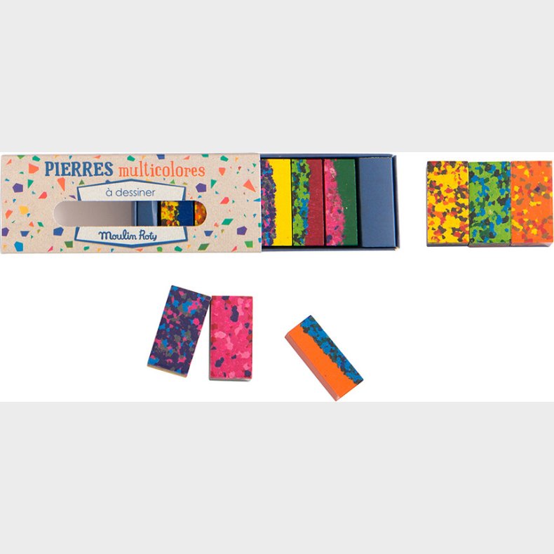 Moulin Roty - �ske Med 6 Multifarvede Voksfarver