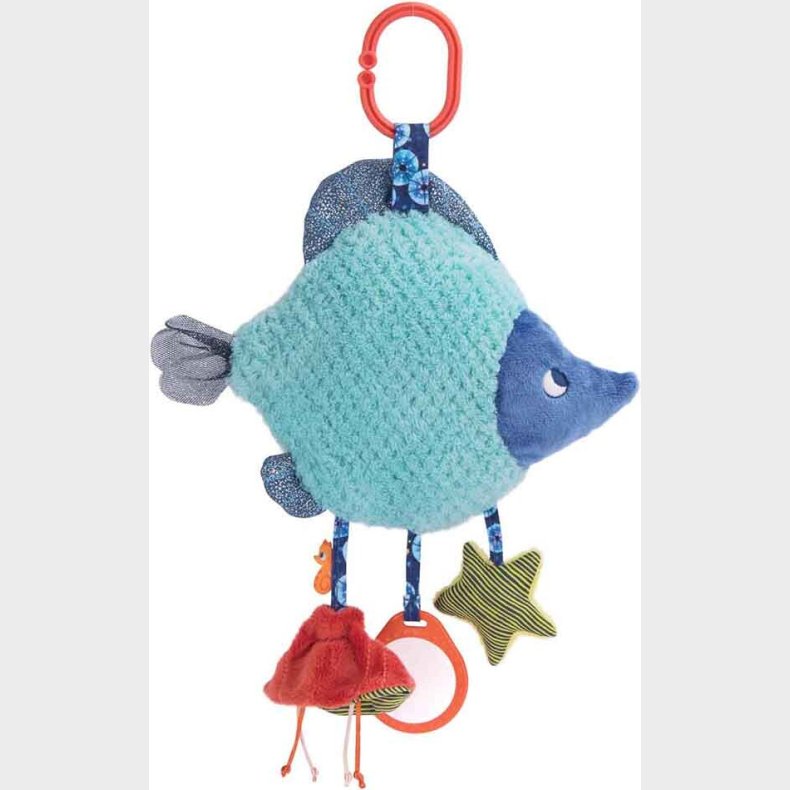 Moulin Roty - Aktivitetstjdyr - Bl Fisk 40 Cm - Les Aventures De Paulie