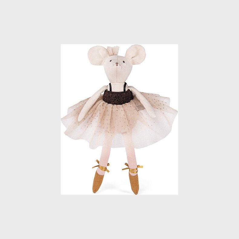 Moulin Roty - Ballerina Mus Bamse Med T�j I Kuffert - Suzie - 26 Cm