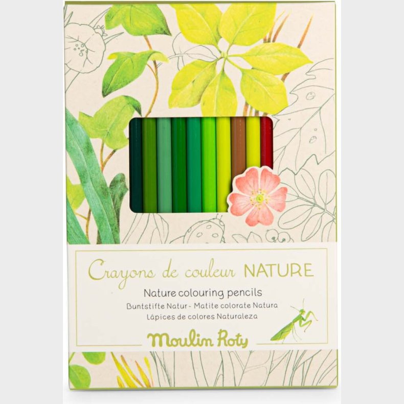 Moulin Roty - Farveblyanter 12 Stk - Natur - Le Jardin Du Moulin