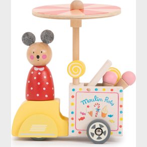 Moulin Roty - Ispige Med Ladcykel Til Dukkehus