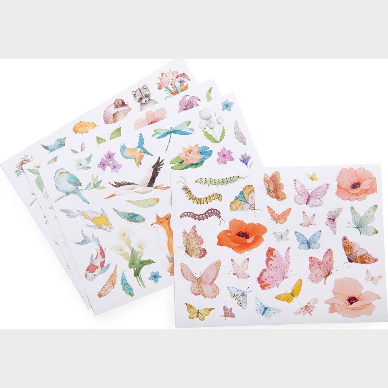 Moulin Roty - Klisterm�rker - Blomster Dyr - 108 Stk. - Les Rosalies