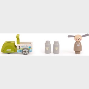 Moulin Roty - Mlkedreng Med Ladcykel Til Dukkehus