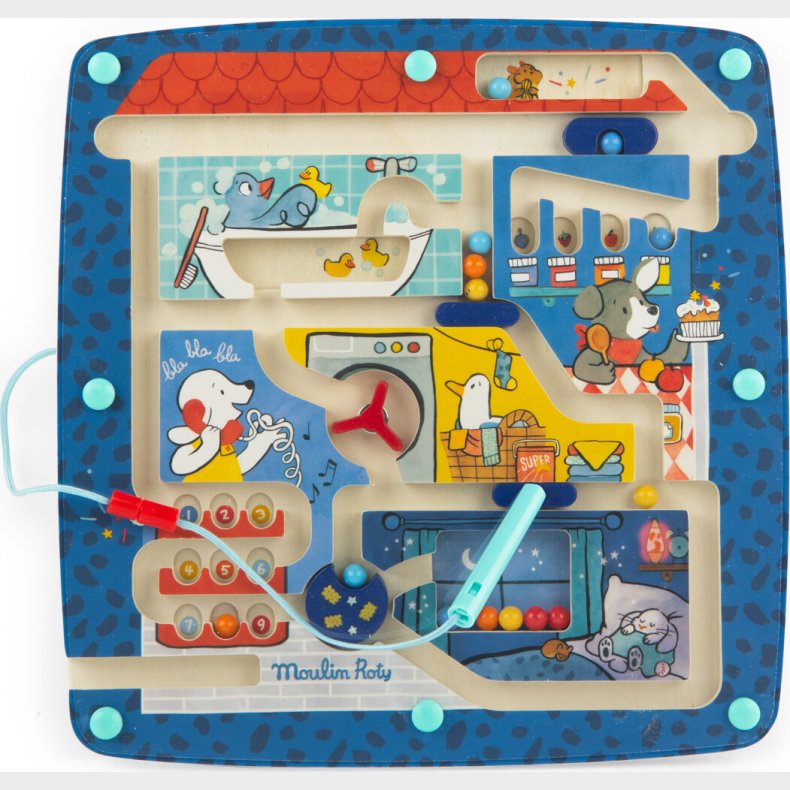 Moulin Roty - Magnetisk Labyrint - Puce Og Pilou