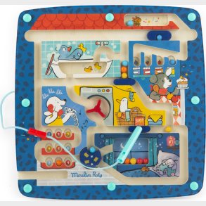 Moulin Roty - Magnetisk Labyrint - Puce Og Pilou