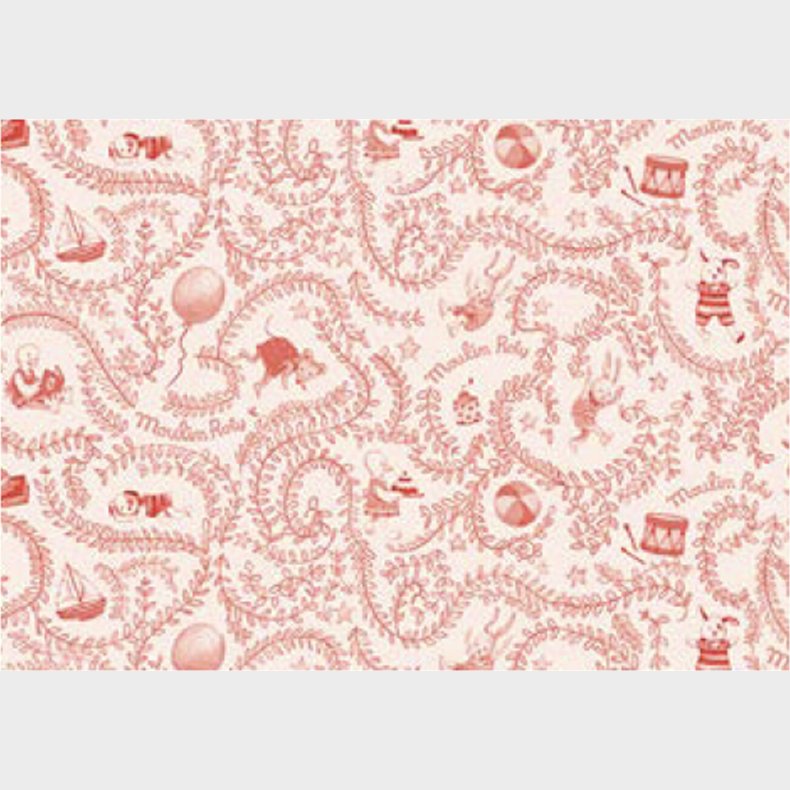 Moulin Roty - Merchandise - Gavepapir Rulle R�d 100 M X 50 Cm