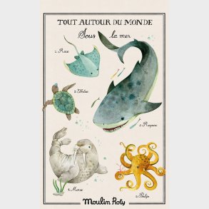 Moulin Roty - Plakat - Tout Autour Du Monde 50 X 70 Cm - Sous La Mer