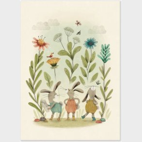 Moulin Roty - Plakat - Tre Sm Kaniner - 60 X 100 Cm - Trois Petits Lapins