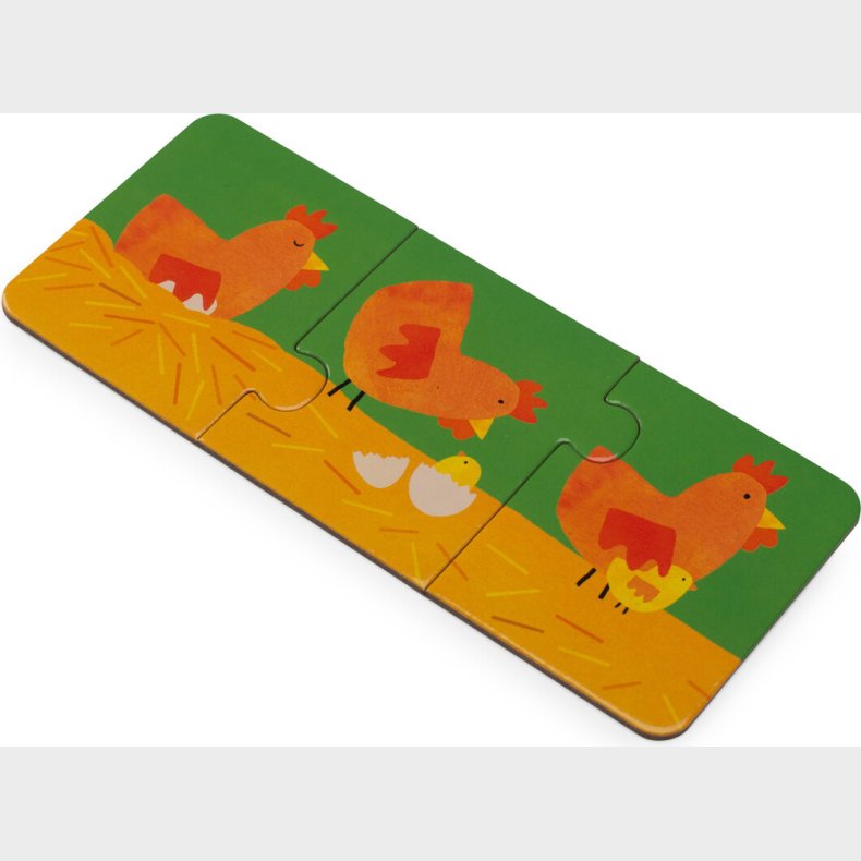 Moulin Roty - Puslespil 10 X 3 Brikker - Les Popipop