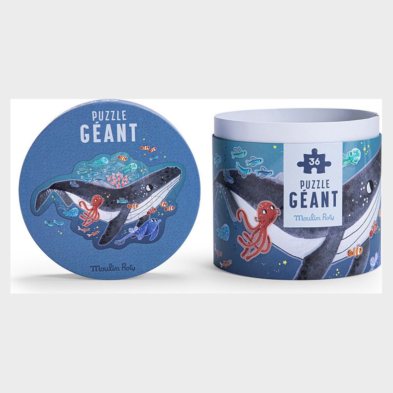 Moulin Roty - Puslespil 36 Brikker - Kmpe Hval - Les Aventures De Paulie