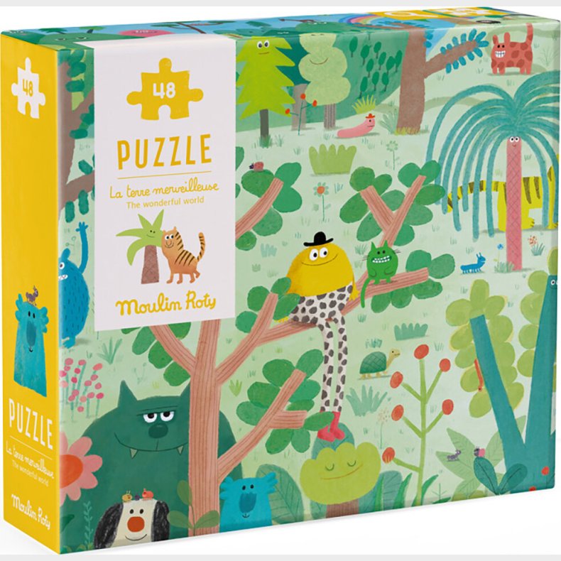 Moulin Roty - Puslespil 48 Brikker - Den Fantastiske Verden - Les Schmouks