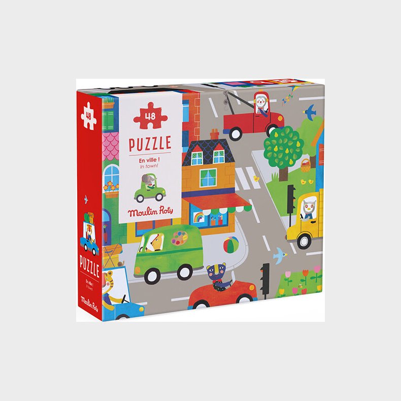 Moulin Roty - Puslespil 48 Brikker - I Byen - Les Popipop