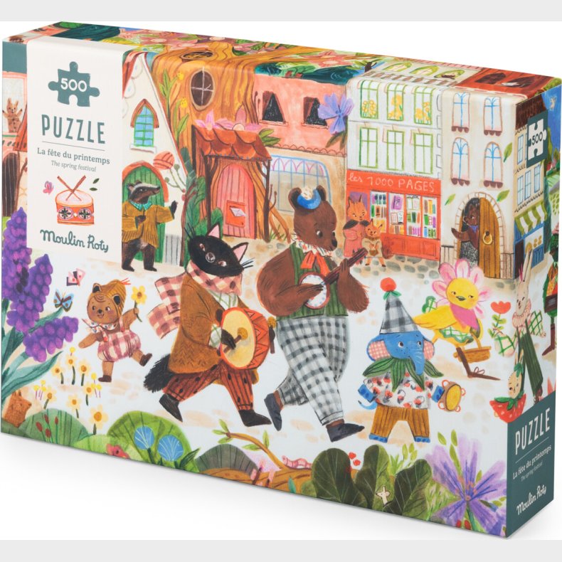 Moulin Roty - Puslespil 500 Brikker - Byfesten - Les Minouchkas