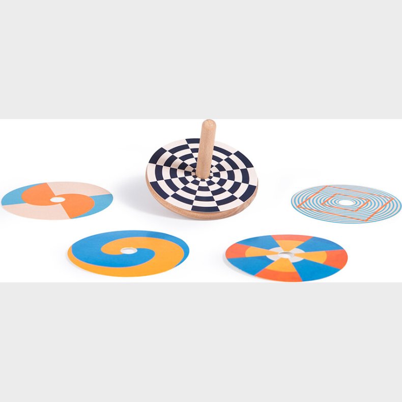 Moulin Roty - Snurretop I Tr Med Optisk Illusion