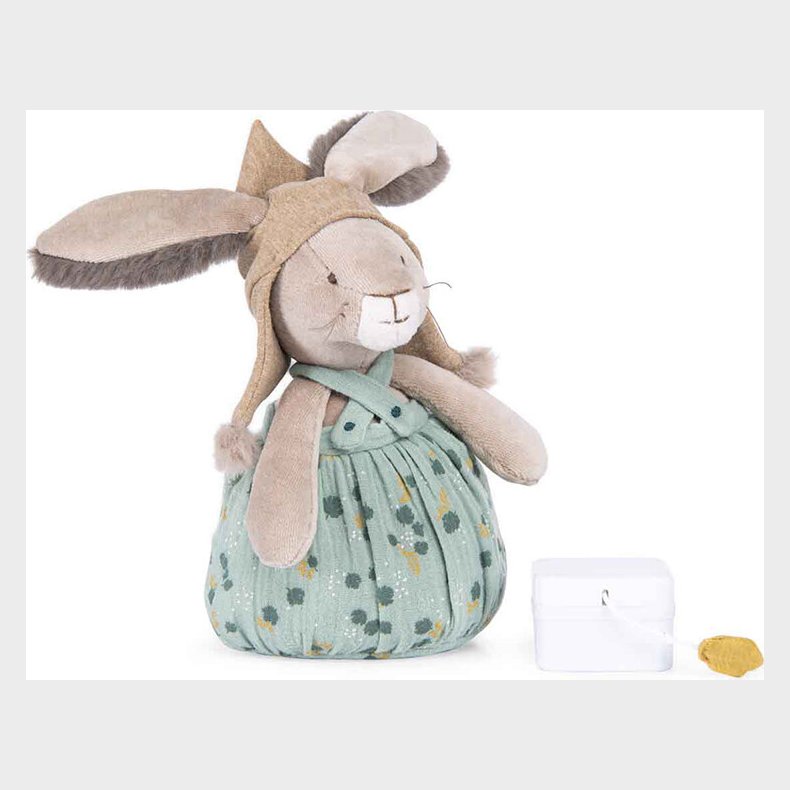Moulin Roty - Tjdyr Med Musikoptrk - Kanin 23 Cm - Trois Petits Lapins
