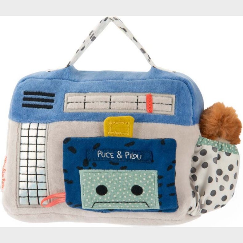 Moulin Roty - T�jdyr Med Musikoptr�k - Radio 22 Cm - Puce Og Pilou