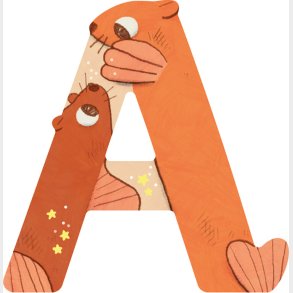 Dyrebogstaver I Tr� Til B�rnev�relset - A - Orange - Moulin Roty