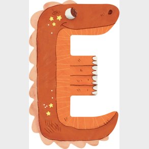 Dyrebogstaver I Tr Til Brnevrelset - E - Orange - Moulin Roty