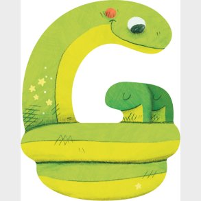 Dyrebogstaver I Tr� Til B�rnev�relset - G - Gr�n - Moulin Roty