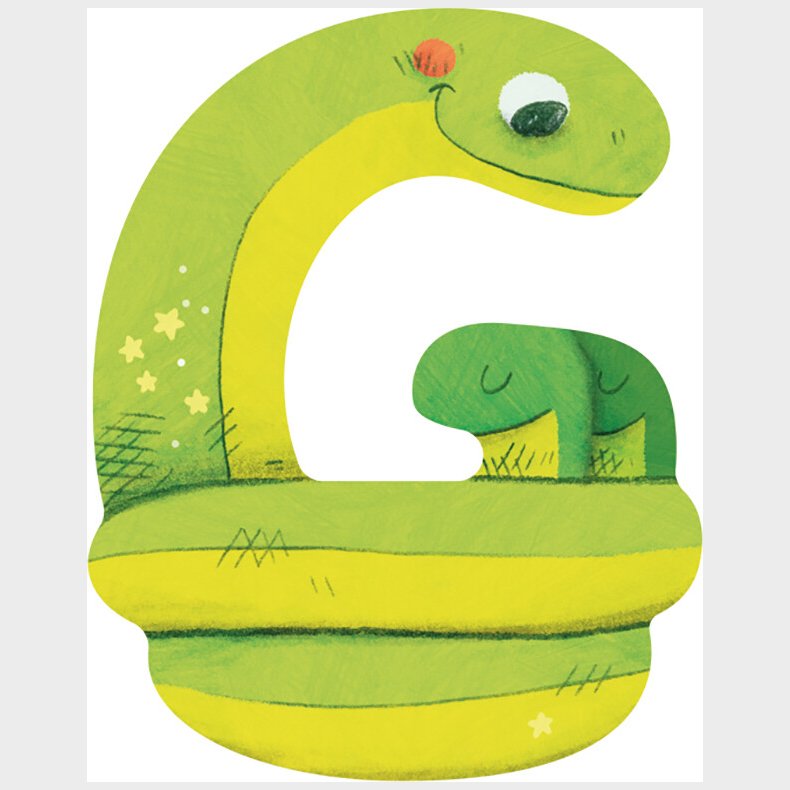 Dyrebogstaver I Tr� Til B�rnev�relset - G - Gr�n - Moulin Roty