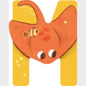 Dyrebogstaver I Tr� Til B�rnev�relset - M - Gul - Moulin Roty