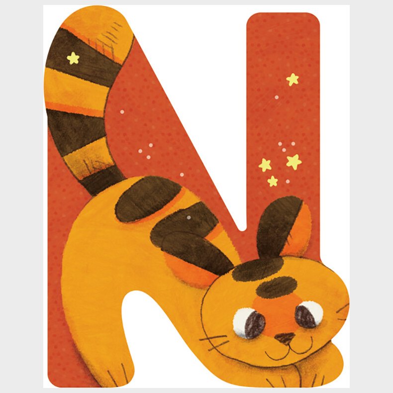 Dyrebogstaver I Tr� Til B�rnev�relset - N - Orange - Moulin Roty
