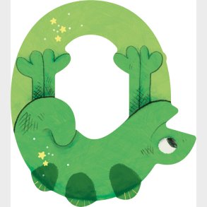 Dyrebogstaver I Tr� Til B�rnev�relset - O - Gr�n - Moulin Roty