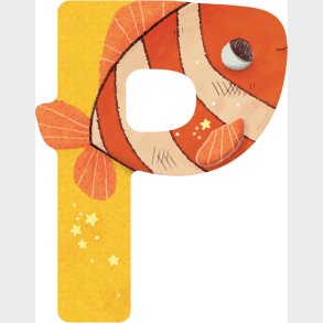 Dyrebogstaver I Tr Til Brnevrelset - P - Gul - Moulin Roty