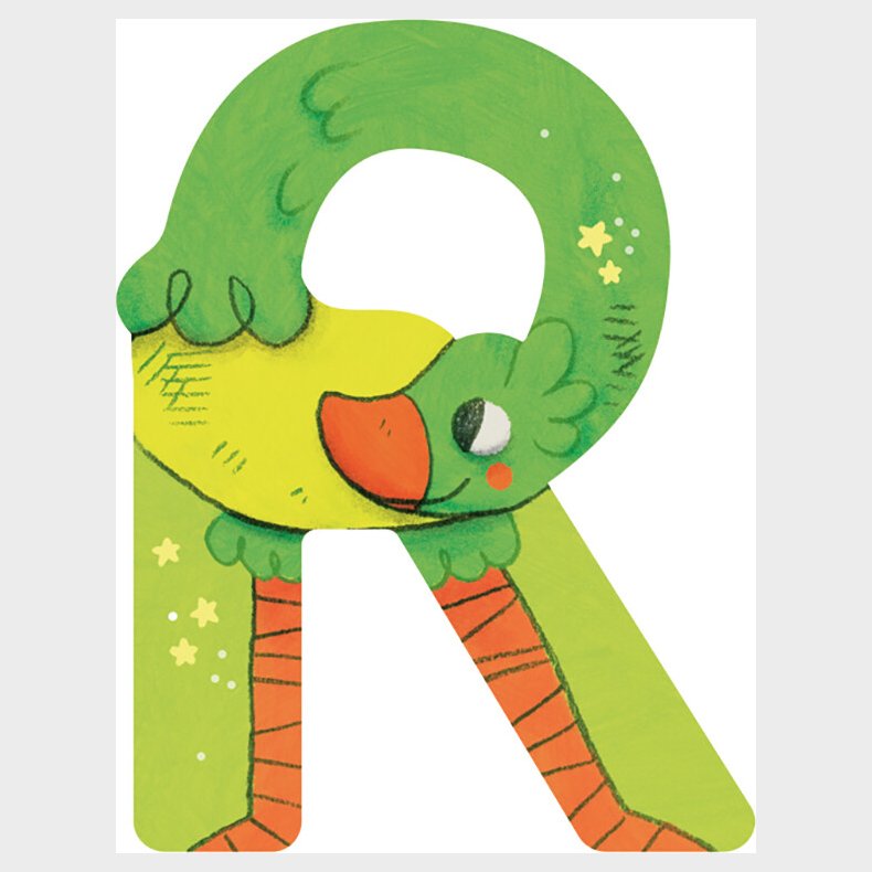 Dyrebogstaver I Tr� Til B�rnev�relset - R - Gr�n - Moulin Roty