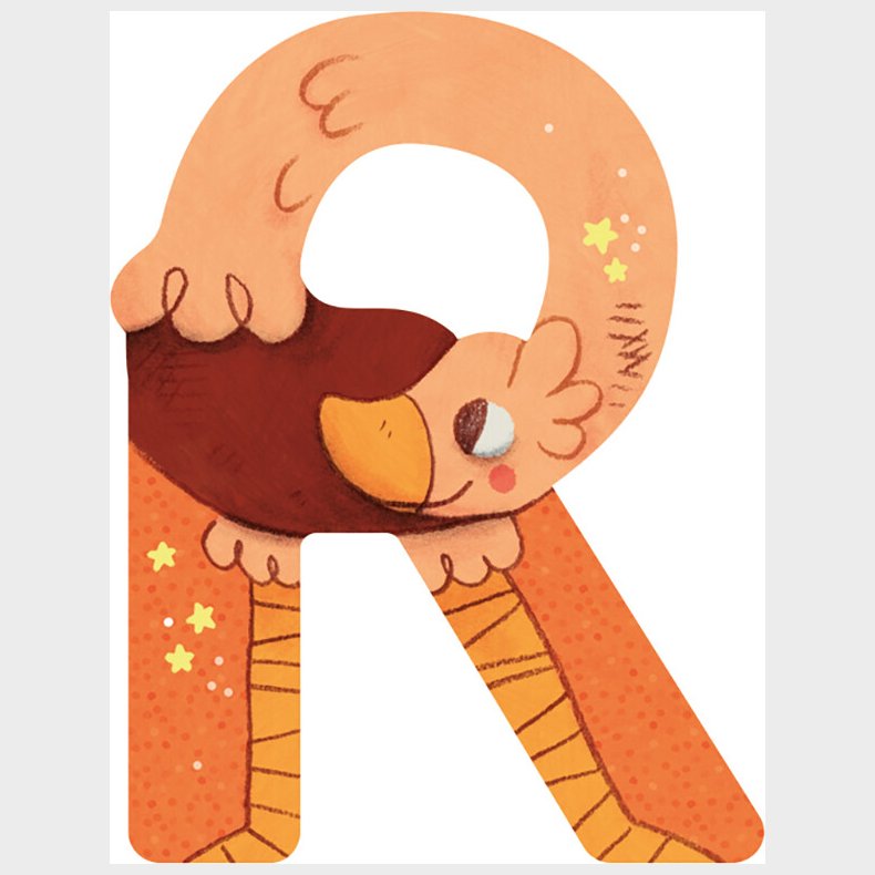 Dyrebogstaver I Tr� Til B�rnev�relset - R - Orange - Moulin Roty