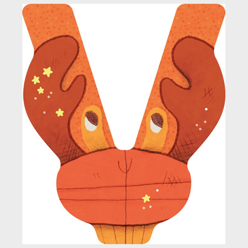 Dyrebogstaver I Tr� Til B�rnev�relset - V - Orange - Moulin Roty