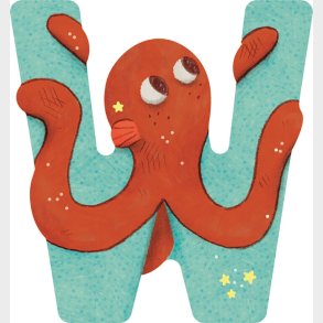 Dyrebogstaver I Tr� Til B�rnev�relset - W - Bl� - Moulin Roty