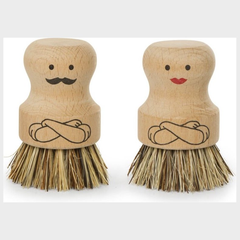 Kikkerland - Opvaskeb�rster - Scrubbing People - Mr. / Mrs. - Assorteret