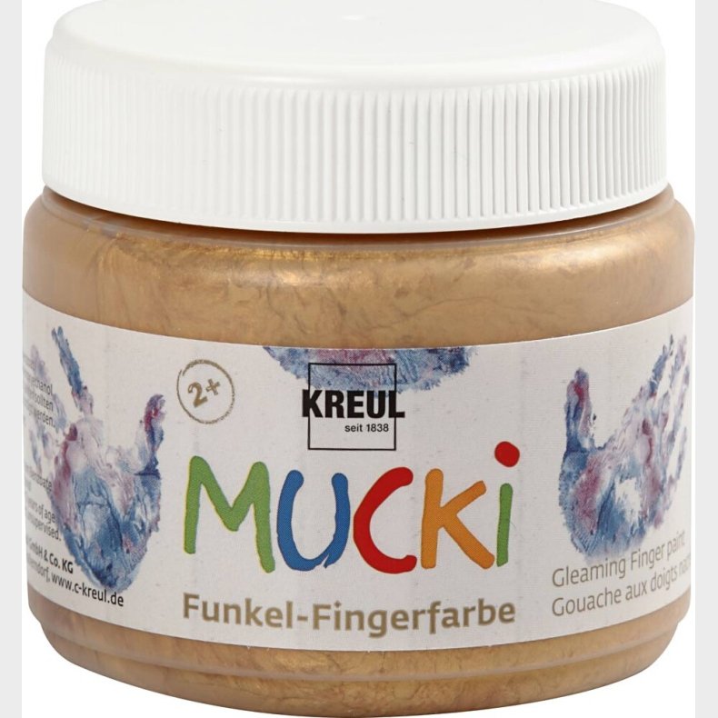 Mucki Fingermaling - Metal Guld - 150 Ml