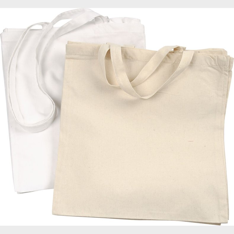 Diy Mulepose Til Male P - Uden Tryk - Hvid - Lys Natur - 2x10 Stk.