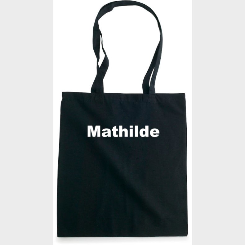 Mulepose med navn - Sort