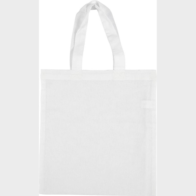 Diy Mulepose Til Male P - Uden Tryk - 28x30 Cm - Hvid