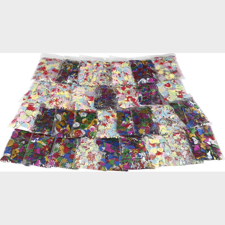 Glitter Drys Og Pailletter - Blandet - 32x25 G